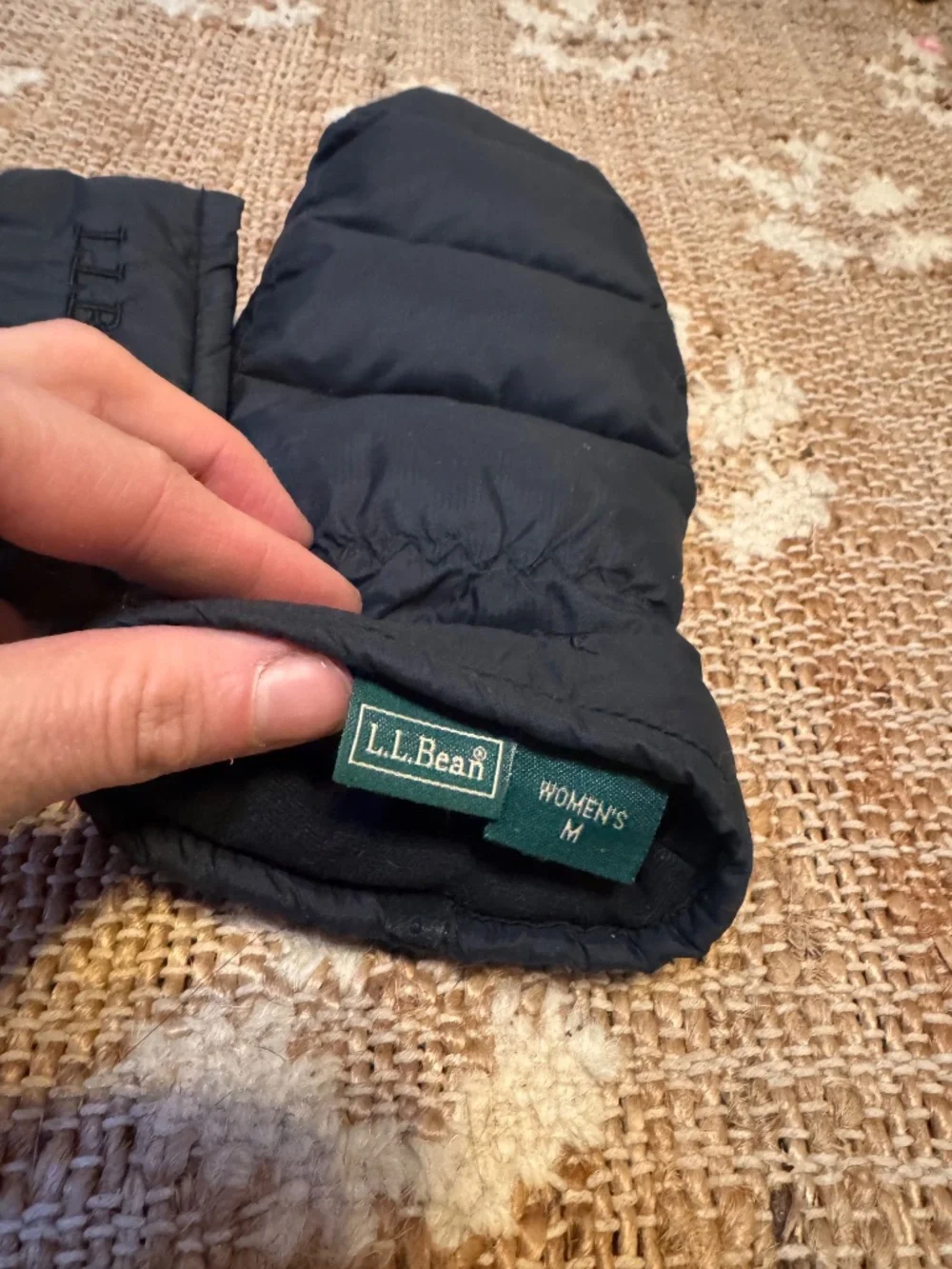L.L. Bean down Puffer Mittens size medium women’s goose down